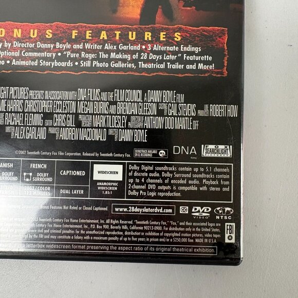 28 Days Later DVD Widescreen Special Edition Movie Danny Boyle Zombie Horror - Picture 4 of 8